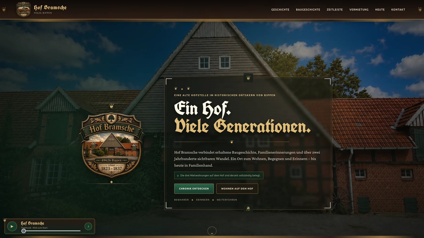 Hof Bramsche Webseite